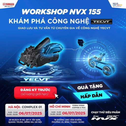ALL NEW NVX 155: HỘI THẢO CÔNG NGHỆ YECVT VÀ LÁI THỬ  CÙNG CÁC CHUYÊN GIA